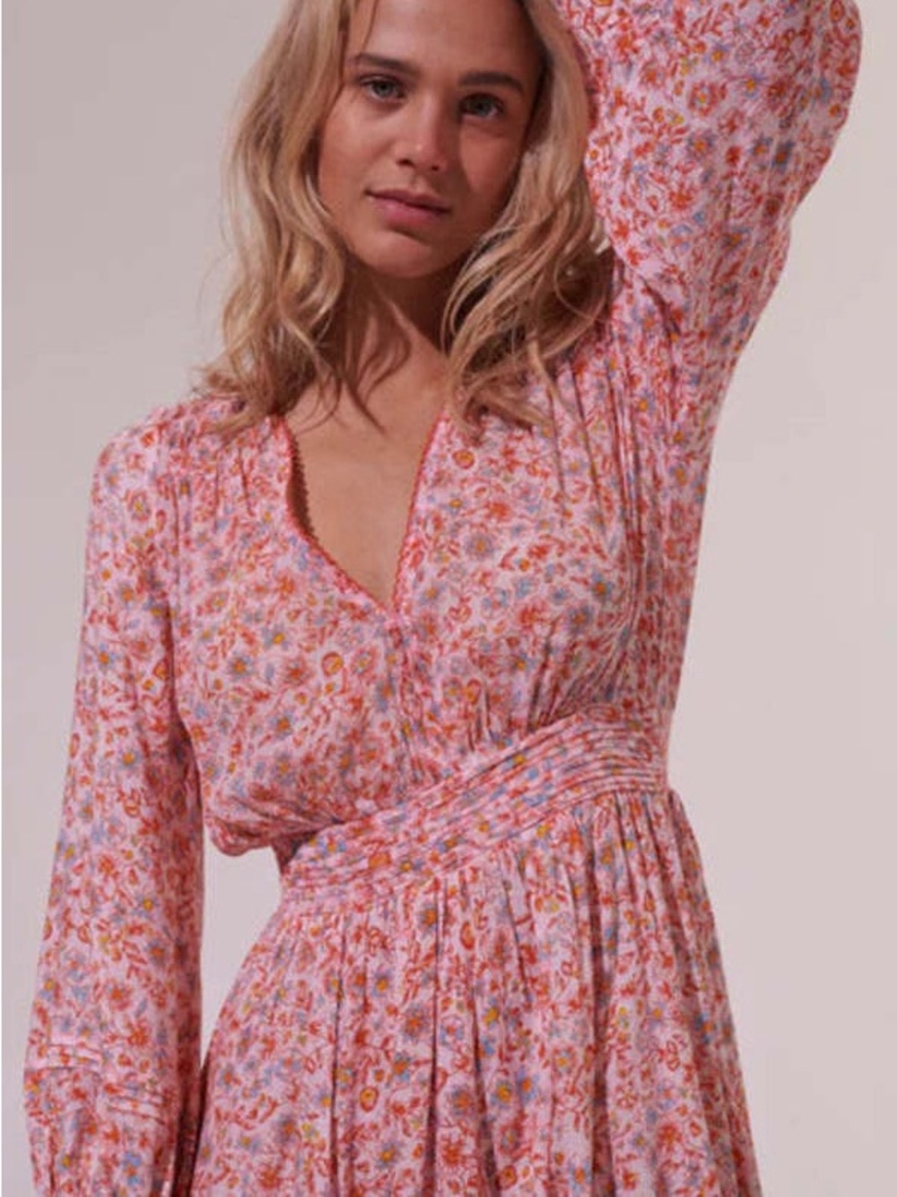 Poupette St. Barth Anabelle Magnolia Floral Mini Dress